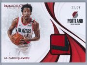 Al Farouq Aminu Panini Immaculate 2018 19 Swatches Red 2225 2 Color Patch 1 scaled
