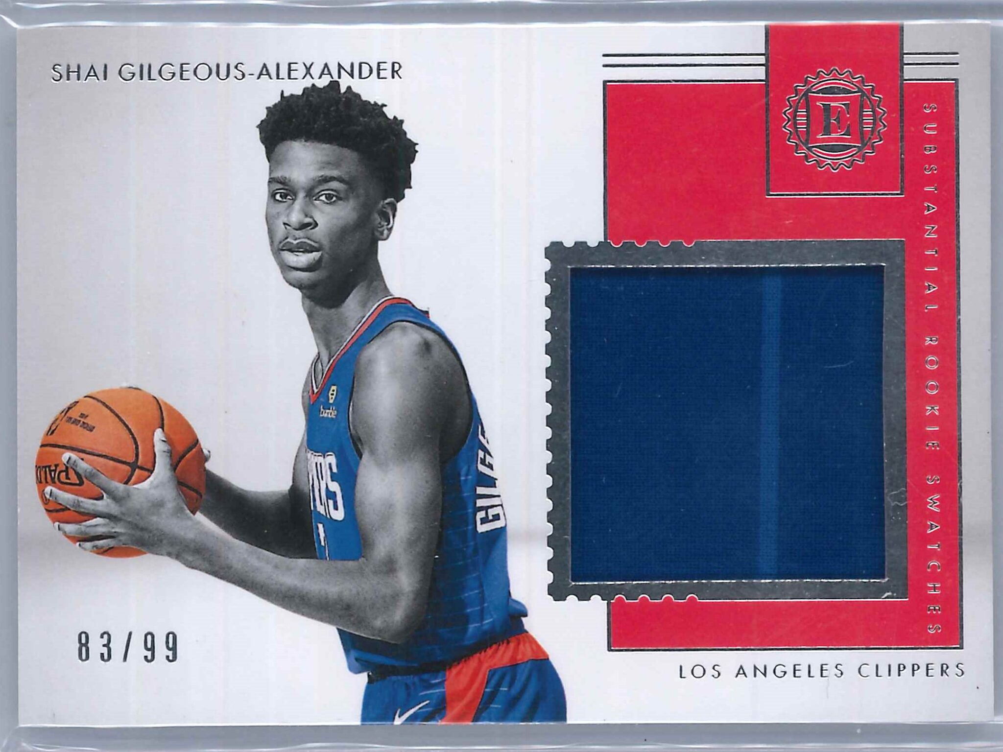 Shai Gilgeous Alexander Panini Encased 2018 19 Patch Substantial Rookie Swatches 8399 1 scaled