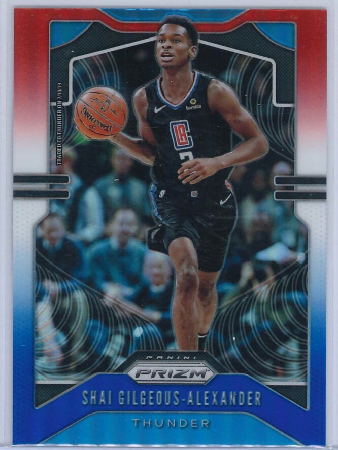 Shai Gilgeous Alexander Panini Prizm 2019 20 Base 2nd Year Red White Blue 1 scaled
