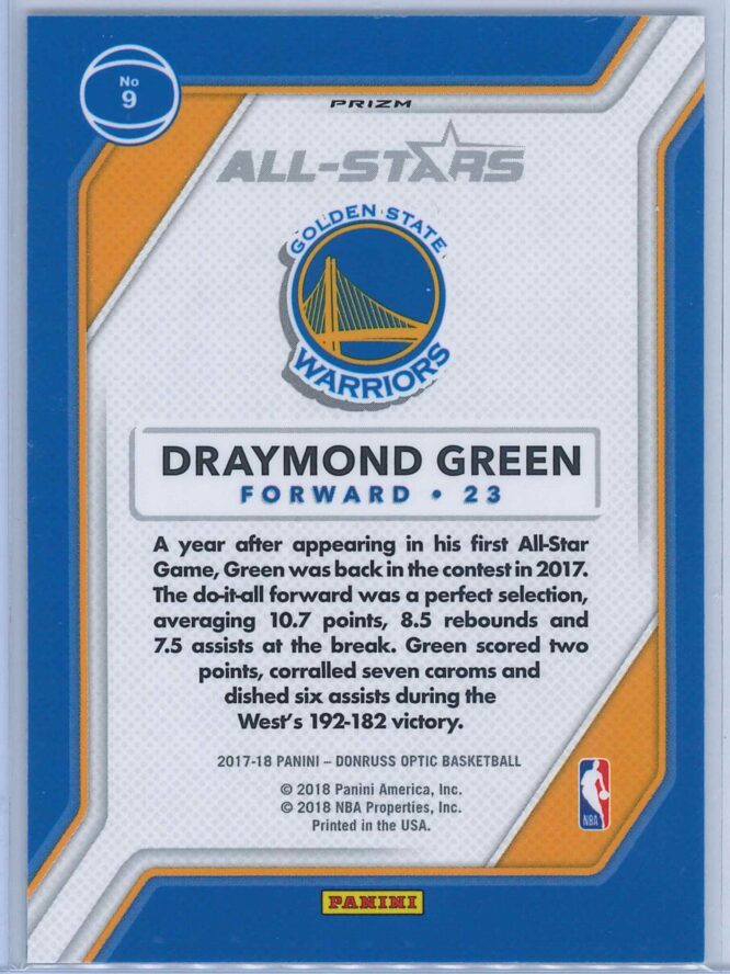 Draymond Green Panini Donruss Optic Basketball 2017 18 All Stars Holo 2