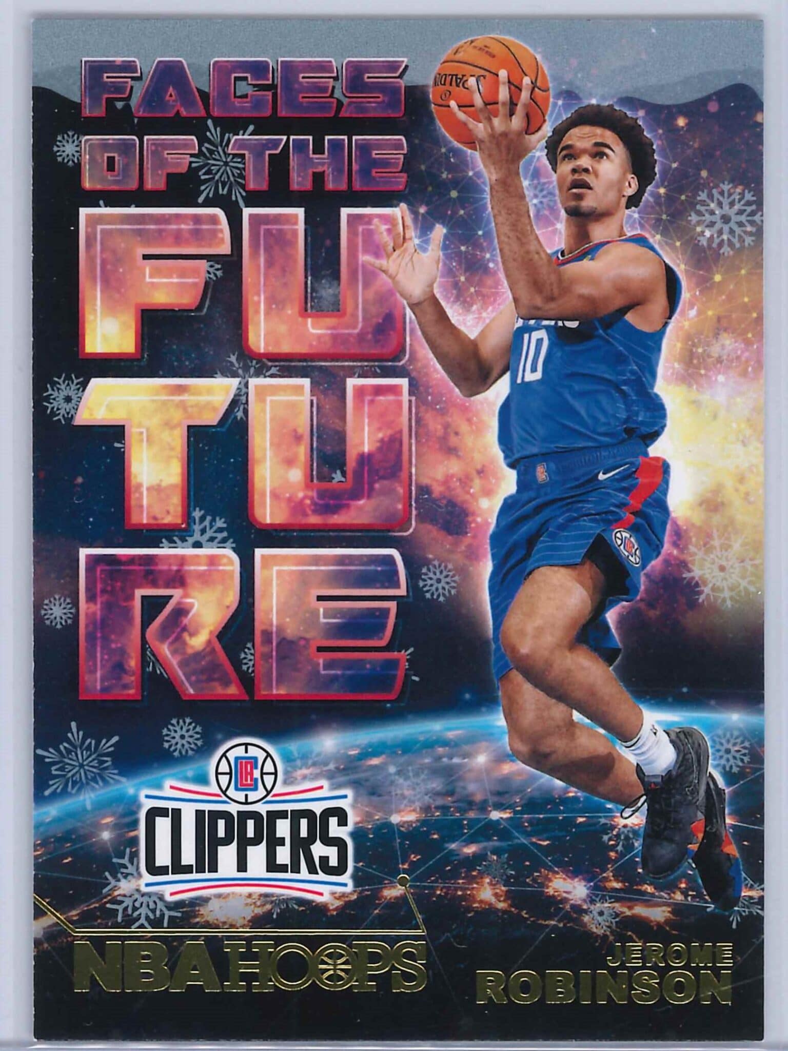 Jerome Robinson Panini NBA Hoops Basketball 2018-19 Faces Of The Future Gold  Winter Edition