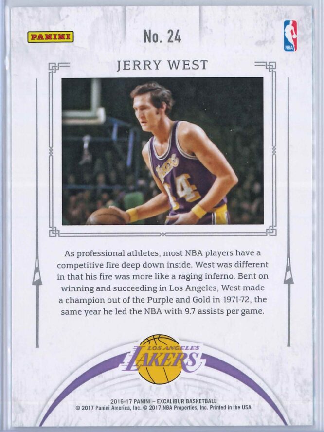Jerry West Panini Excalibur Basketball 2016 17 Jousting 2