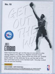 Joel Embiid Panini NBA Hoops Basketball 2019 20 Get Out The Way 2