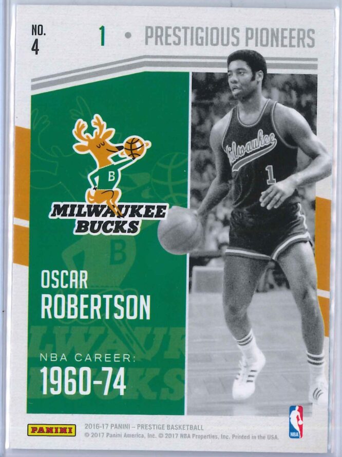 Oscar Robertson Panini Prestige Basketball 2016 17 Prestigious Pioneers 2