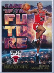 Wendell Carter Jr. Panini NBA Hoops Basketball 2018-19 Faces Of The Future Gold  Winter Edition