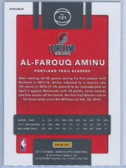 Al Farouq Aminu Panini Donruss Optic Basketball 2017 18 Fast Break Holo Prizm 2
