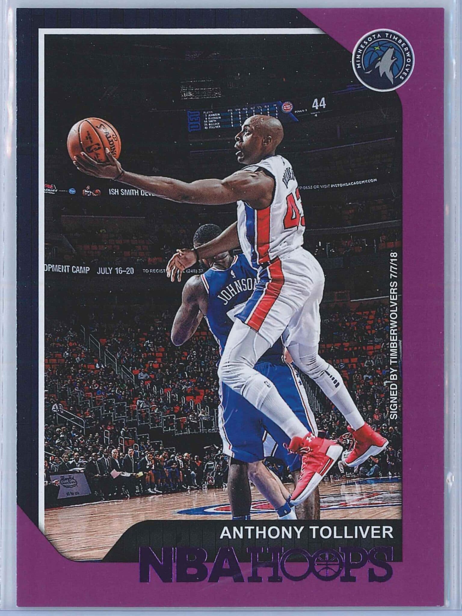 Anthony Tolliver Panini NBA Hoops 2018-19  Purple