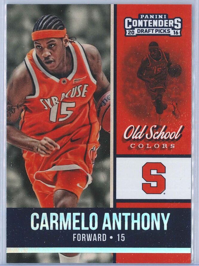 Carmelo Anthony Panini Contenders Draft Picks 2016-17 Old School Colors