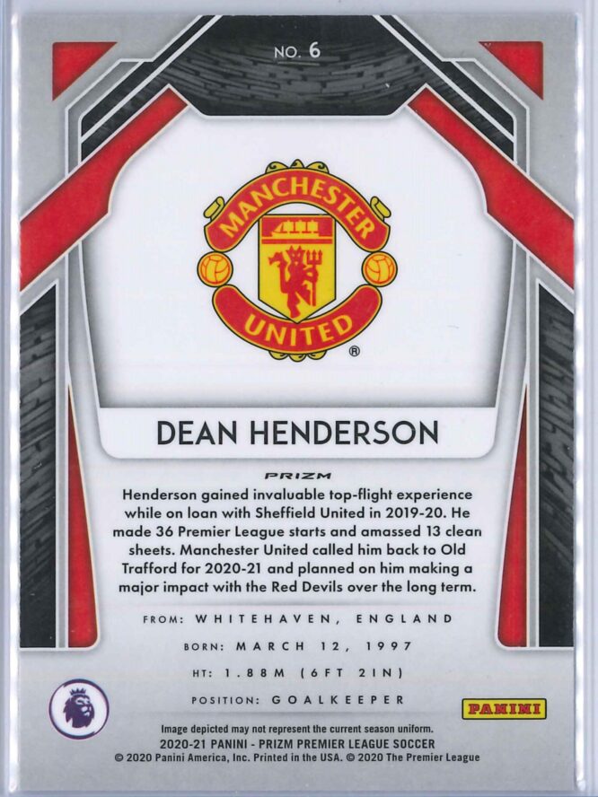 Dean Henderson Panini Prizm Premier League 2020 21 Hyper Prizm 2