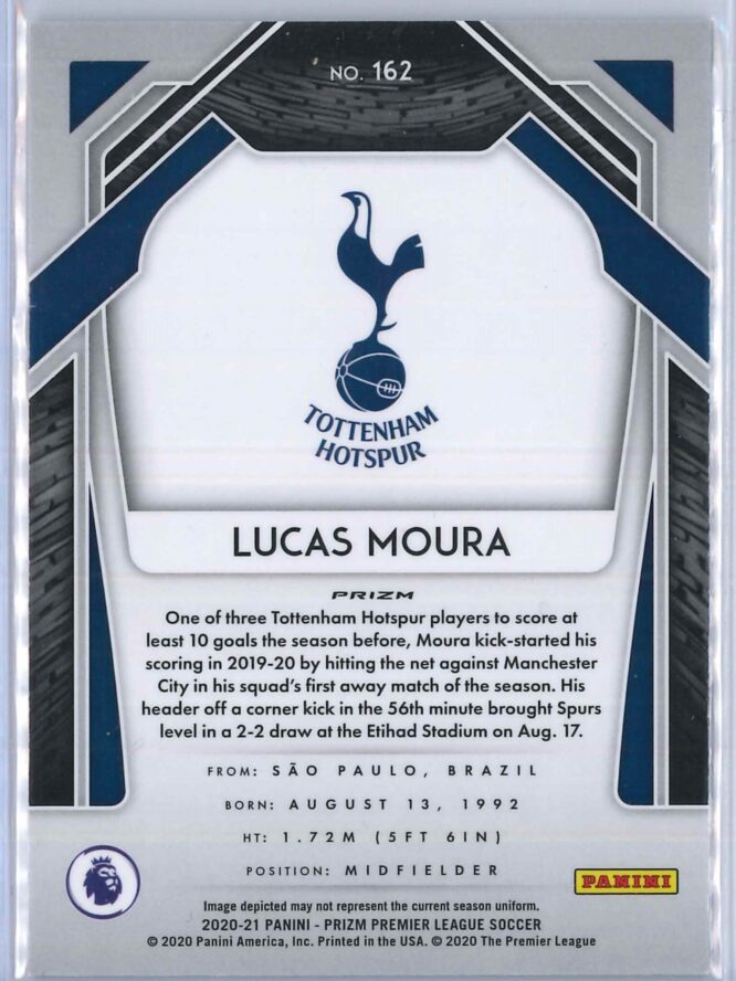 Lucas Moura Panini Prizm Premier League 2020 21 Silver Prizm 2