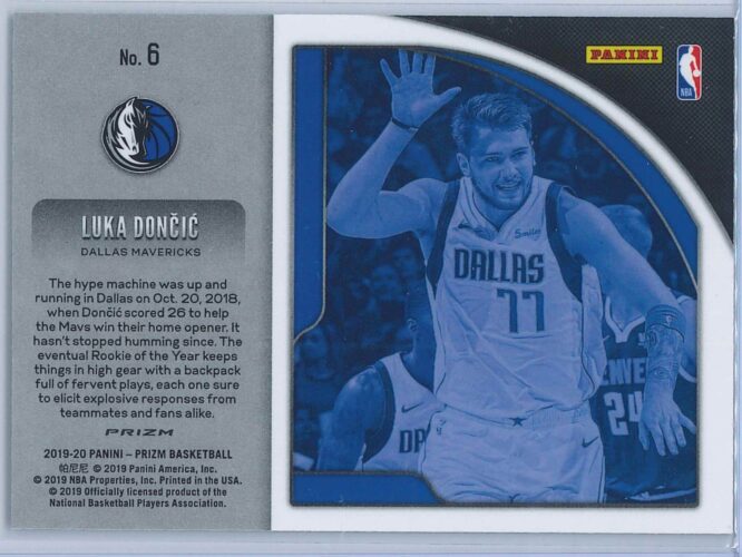 Luka Doncic Panini Prizm 2019 20 Get Hyped Green Prizm 2