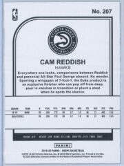 Cam Reddish Panini NBA Hoops Basketball 2019 20 Base Blue RC 2