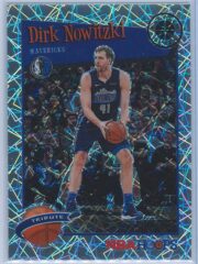 Dirk Nowitzki Panini NBA Hoops Premium Stock 2019-20 Tribute Silver Laser Prizm