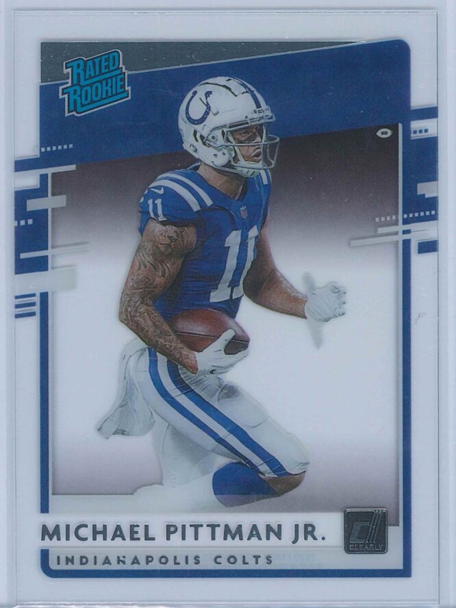 Michael Pittman Jr. Panini Chronicles Football 2020 Clearly Donruss  Rated Rookie