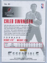Caleb Swanigan Panini Essentials Basketball 2017 18 Base Green RC 2