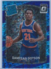 Damyean Dotson Panini Donruss Optic Basketball 2017 18 Rated Rookie Purple Fast Break Parallel 134155 1