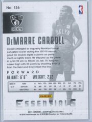 DeMarre Carroll Panini Essentials Basketball 2017 18 Base Spiral 2
