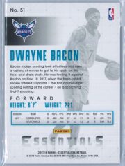Dwayne Bacon Panini Essentials Basketball 2017 18 Base Spiral RC 2