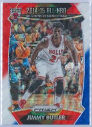 Jimmy Butler Panini Prizm Basketball 2015-16 2014-15 All-NBA Red White Blue Parallel