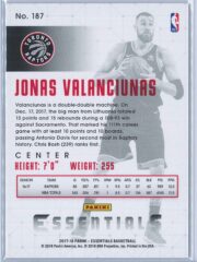 Jonas Valanciunas Panini Essentials Basketball 2017 18 Base Green 2