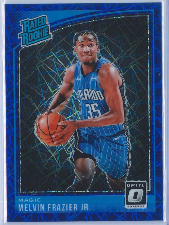 Melvin Frazier Jr. Panini Donruss Optic Basketball 2018-19 Rated Rookie Blue Velocity
