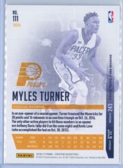 Myles Turner Panini Prestige Basketball 2016 17 Base Set 2