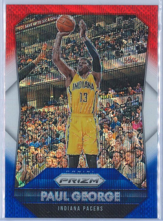 Paul George Panini Prizm Basketball 2015-16 Base Red White Blue Parallel