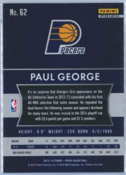 Paul George Panini Prizm Basketball 2015 16 Base Red White Blue Parallel 2