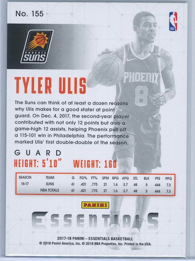 Tyler Ulis Panini Essentials Basketball 2017 18 Base Green 2
