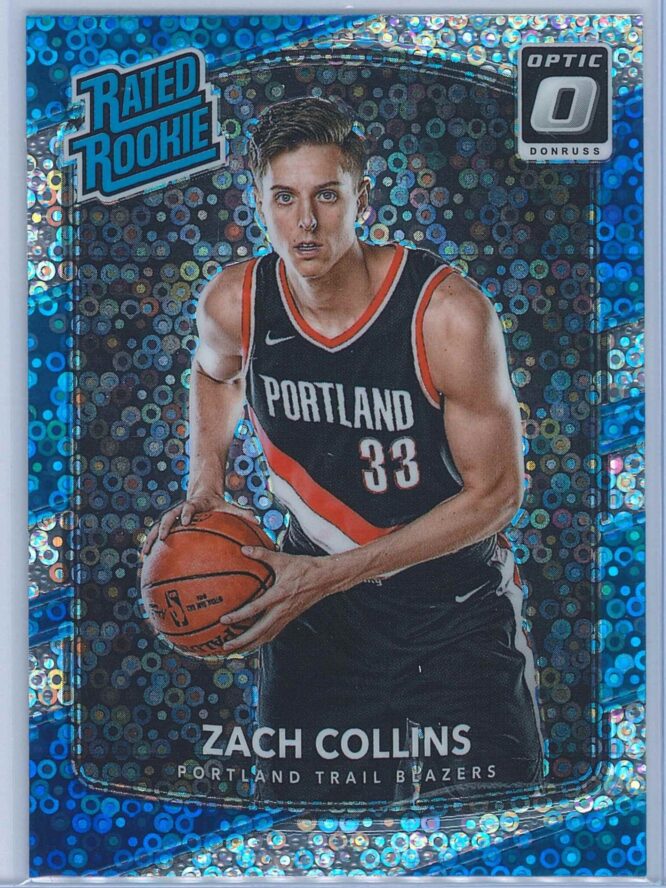 Zach Collins Panini Donruss Optic Basketball 2017-18 Rated Rookie Holo Fast Break Parallel