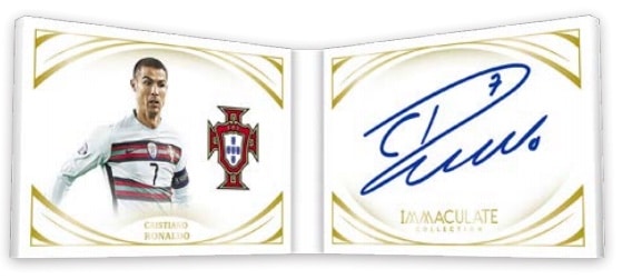 2021 Panini Immaculate Collection Soccer Cards Autograph Booklets Cristiano Ronaldo