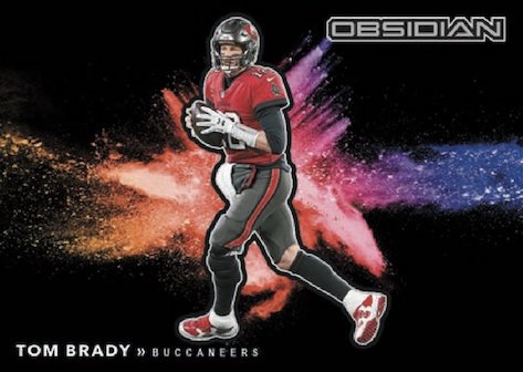 2021 Panini Obsidian Football NFL Cards Color Blast Black Tom Brady