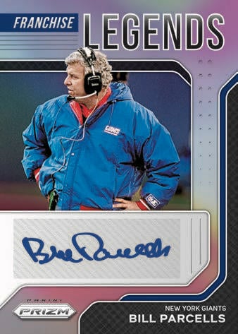 2021 Panini Prizm Football NFL Cards Franchise Legends Signatures Bill Parcells Autograph