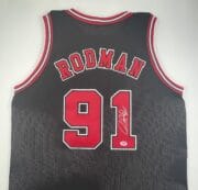 Dennis Rodman Chicago Bulls Authentic Signed Black Pro Style Jersey PSADNA PSADNA AA41408 1
