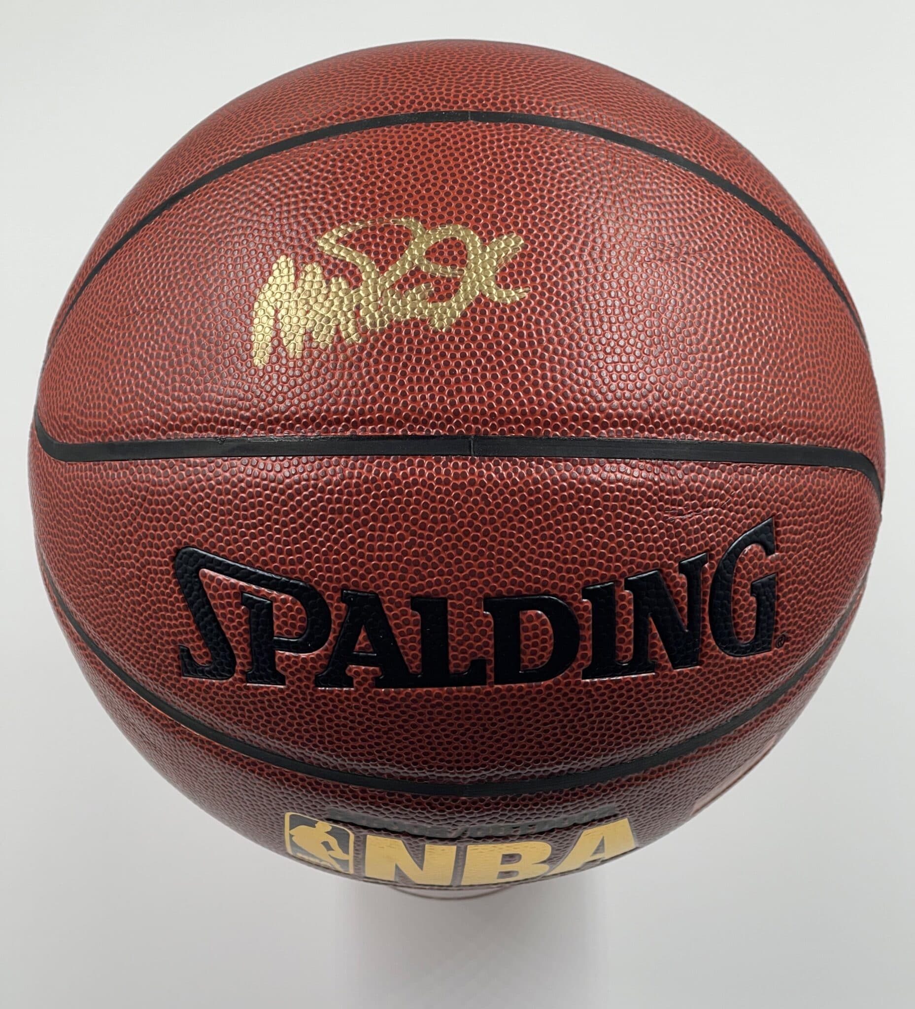 Magic Johnson Los Angeles Lakers Authentic Signed Brown Spalding Basketball w Golden Signature BAS MJ14316 1