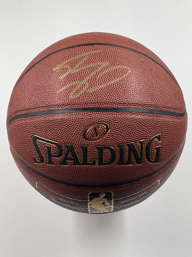 Shaquille Oneal Los Angeles Lakers Authentic Signed Brown Spalding Basketball w Golden Signature BAS WF59924 2
