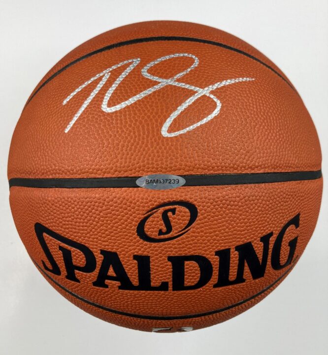 Ben Simmons Philadelphia 76ers Authentic Signed Spalding Official Basketball w Silver Signature BAM 107239 1