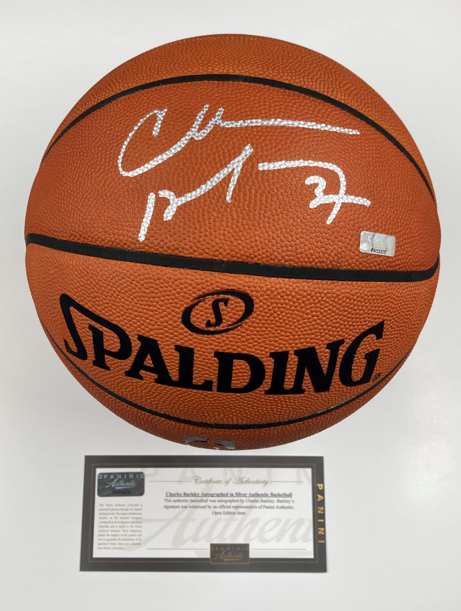 Signed Charles Barkley Ball Legend Spalding B Autographed Basketballs 