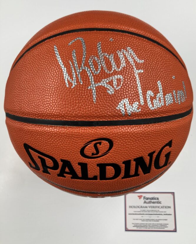 David Robinson San Antonio Spurs Authentic Signed Spalding Basketball w Silver Signature B 150752 4