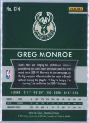 Greg Monroe Panini Prizm Basketball 2015 16 Base 124 2
