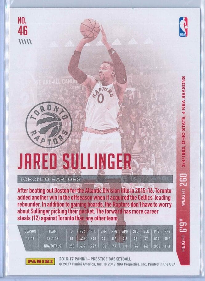 Jared Sulinger Panini Prestige Basketball 2016 17 Base 46 2