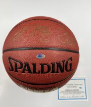 LeBron James Dwyane Wade Miami Heat Authentic Signed Brown Spalding Basketball w Golden Signature K 352275 3