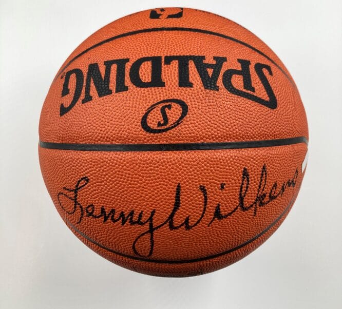 Lenny Wilkens Seattle Supersonics Authentic Numbered Signed Spalding Basketball w Black Signature 2050 PA 61476 1