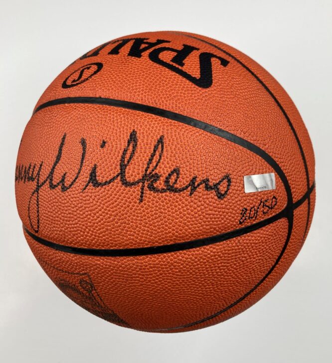 Lenny Wilkens Seattle Supersonics Authentic Numbered Signed Spalding Basketball w Black Signature 2050 PA 61476 2