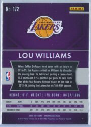 Lou Williams Panini Prizm Basketball 2015 16 Base 172 2