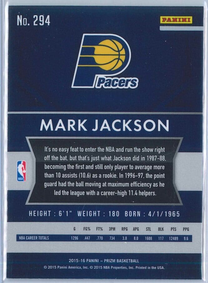 Mark Jackson Panini Prizm Basketball 2015 16 Base 294 2