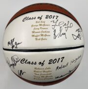 Nick Galis Tracy McGrady Class of 2017 Hall Of Fame Authentic Signed Spalding Basketball w Black Signatures 2