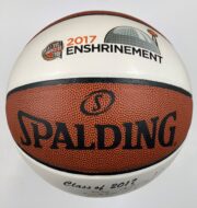 Nick Galis Tracy McGrady Class of 2017 Hall Of Fame Authentic Signed Spalding Basketball w Black Signatures 5