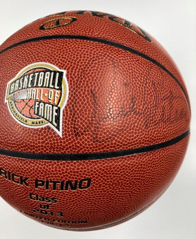 Rick Pitino Louisville College Authentic Signed Brown Spalding Basketball w Black Signature 2