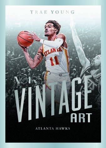 2021 22 Panini Noir Basketball NBA Cards Vintage Art Metal Frame Trae Young